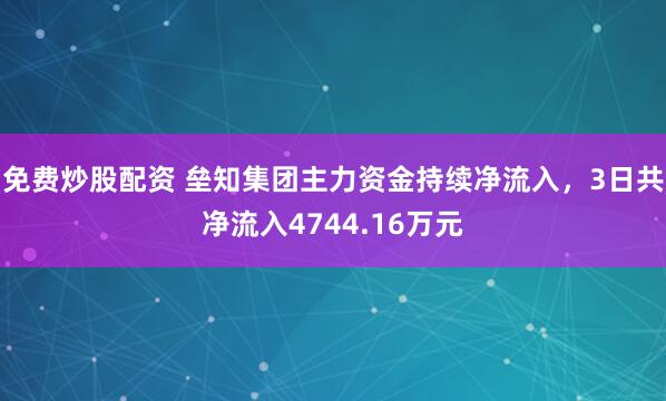 免费炒股配资 垒知集团主力资金持续净流入，3日共净流入4744.16万元